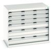 Cubio Drawer Cabinet, 6 Drawers, Light Grey, 900 x 1050 x 650mm thumbnail-0