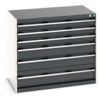 Cubio Drawer Cabinet, 6 Drawers, Anthracite Grey/Light Grey, 900 x 1050 x 650mm thumbnail-0