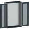 CUBIO SMLF-10610 CUPBOARD HOUSING WITH WINDOW DOOR-LIGHT/ANTH GREY thumbnail-0