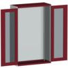 CUBIO SMLF-10610 CUPBOARD HOUSING WITH WINDOW DOOR-LIGHT GREY/RED thumbnail-0