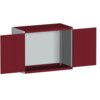 CUBIO SMLF-13610 CUPBOARD HOUSING WITH PERFO DOOR-LIGHT GREY/RED thumbnail-0