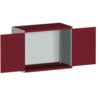 CUBIO SMLF-13610 CUPBOARD HOUSING WITH LOUVRE DOOR-LIGHT GREY/RED thumbnail-0