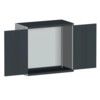 CUBIO SMLF-13612 CUPBOARD HOUSING WITH PERFO DOOR-LIGHT/ANTH GREY thumbnail-0