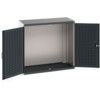 CUBIO SMLF-13612 CUPBOARD HOUSING WITH LOUVRE DOOR-LIGHT/ANTH GREY thumbnail-0