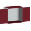 CUBIO SMLF-13612 CUPBOARD HOUSING WITH LOUVRE DOOR-LIGHT GREY/RED thumbnail-0