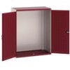 CUBIO SMLF-13616 CUPBOARD HOUSING WITH LOUVRE DOOR-LIGHT GREY/RED thumbnail-0