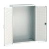 Cubio Storage Cabinet, 2 Perfo Doors, Light Grey, 2000 x 1300 x 650mm thumbnail-0