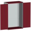 CUBIO SMLF-13620 CUPBOARD HOUSING WITH PERFO DOOR-LIGHT GREY/RED thumbnail-0