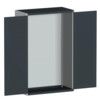 CUBIO SMLF-13620 CUPBOARD HOUSING WITH LOUVRE DOOR-LIGHT/ANTH GREY thumbnail-0