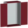 CUBIO SMLF-13620 CUPBOARD HOUSING WITH LOUVRE DOOR-LIGHT GREY/RED thumbnail-0