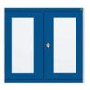 CUBIO SMLF-13612 CUPBOARD HOUSING WITH WINDOW DOOR-LIGHT GREY/BLUE thumbnail-0