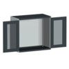 CUBIO SMLF-13612 CUPBOARD HOUSING WITH WINDOW DOOR-LIGHT/ANTH GREY thumbnail-0