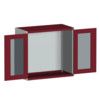 CUBIO SMLF-13612 CUPBOARD HOUSING WITH WINDOW DOOR-LIGHT GREY/RED thumbnail-0