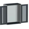 CUBIO SMLF-13616 CUPBOARD HOUSING WITH WINDOW DOOR-LIGHT/ANTH GREY thumbnail-0