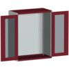 CUBIO SMLF-13616 CUPBOARD HOUSING WITH WINDOW DOOR-LIGHT GREY/RED thumbnail-0