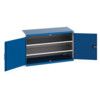 Cubio Storage Cabinet, 2 Perfo Doors, Blue, 800 x 1300 x 650mm thumbnail-0