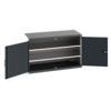 Cubio Storage Cabinet, 2 Perfo Doors, Anthracite Grey, 800 x 1300 x 650mm thumbnail-0