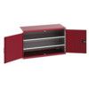 Cubio Storage Cabinet, 2 Perfo Doors, Red, 800 x 1300 x 650mm thumbnail-0