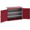 Cubio Storage Cabinet, 2 Perfo Doors, Red, 1000 x 1300 x 650mm thumbnail-0