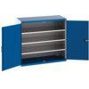 Cubio Storage Cabinet, 2 Perfo Doors, Blue, 1200 x 1300 x 650mm thumbnail-0