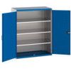 Cubio Storage Cabinet, 2 Perfo Doors, Blue, 2000 x 1300 x 650mm thumbnail-0