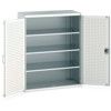 Cubio Storage Cabinet, 2 Perfo Doors, Light Grey, 2000 x 1300 x 650mm thumbnail-0