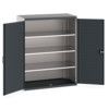 Cubio Storage Cabinet, 2 Perfo Doors, Anthracite Grey, 2000 x 1300 x 650mm thumbnail-0