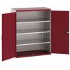 Cubio Storage Cabinet, 2 Perfo Doors, Red, 2000 x 1300 x 650mm thumbnail-0