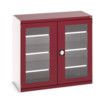 Cubio Storage Cabinet, 2 Clearview Doors, Red, 1200 x 1300 x 650mm thumbnail-0