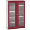 Cubio Storage Cabinet, 2 Doors, Red, 2000 x 1300 x 650mm thumbnail-0