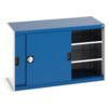 Cubio Storage Cabinet, Single Sliding Door, Blue, 800 x 1300 x 650mm thumbnail-0