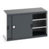 Cubio Storage Cabinet, Single Sliding Door, Anthracite Grey, 800 x 1300 x 650mm thumbnail-0