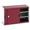 Cubio Storage Cabinet, Single Sliding Door, Red, 800 x 1300 x 650mm thumbnail-0