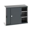 Cubio Storage Cabinet, Single Sliding Door, Anthracite Grey, 1000 x 1300 x 650mm thumbnail-0