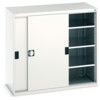 Cubio Storage Cabinet, Single Sliding Door, Light Grey, 1300 x 1300 x 650mm thumbnail-0