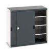 Cubio Storage Cabinet, Single Sliding Door, Anthracite Grey, 1300 x 1300 x 650mm thumbnail-0