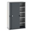 Cubio Storage Cabinet, Single Door, Anthracite Grey, 2000 x 1300 x 650mm thumbnail-0