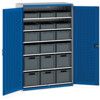 Cubio Storage Cabinet, Single Door, Blue, 2000 x 1300 x 650mm thumbnail-0