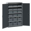 Cubio Storage Cabinet, Single Door, Anthracite Grey, 2000 x 1300 x 650mm thumbnail-0