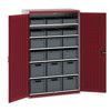 Cubio Storage Cabinet, Single Door, Red, 2000 x 1300 x 650mm thumbnail-0