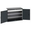 Cubio Storage Cabinet, 2 Doors, Anthracite Grey, 1000 x 1300 x 650mm thumbnail-0