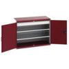 Cubio Storage Cabinet, 2 Doors, Red, 1000 x 1300 x 650mm thumbnail-0