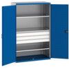 Cubio Storage Cabinet, 2 Doors, Blue, 2000 x 1300 x 650mm thumbnail-0