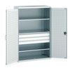 Cubio Storage Cabinet, 2 Doors, Light Grey, 2000 x 1300 x 650mm thumbnail-0