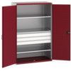 Cubio Storage Cabinet, 2 Doors, Red, 2000 x 1300 x 650mm thumbnail-0