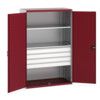 Cubio Storage Cabinet, 2 Doors, Red, 2000 x 1300 x 650mm thumbnail-0