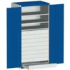 Cubio Storage Cabinet, 2 Perfo Doors, Blue, 2000 x 1300 x 650mm thumbnail-0