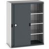 Cubio Storage Cabinet, 2 Sliding Doors, Anthracite Grey, 1600 x 1300 x 650mm thumbnail-0