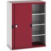 Cubio Storage Cabinet, 2 Sliding Doors, Red, 1600 x 1300 x 650mm thumbnail-0