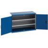 Cubio Storage Cabinet, 2 Perfo Doors, Blue, 900 x 1300 x 650mm thumbnail-0